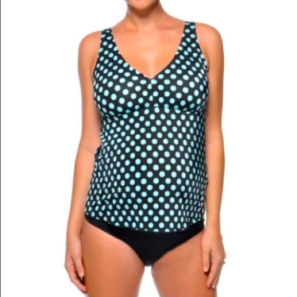 NWT Prego Maternity Polka Dot Tankini Swimsuit Set - Picture 2 of 13